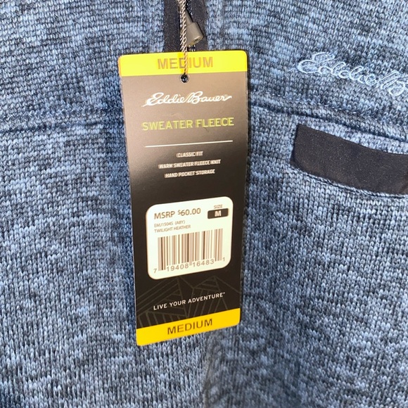 Host Pick ❣️🥂 Eddie Bauer quarter zip fleece sweater jacket size Medium - Picture 2 of 6